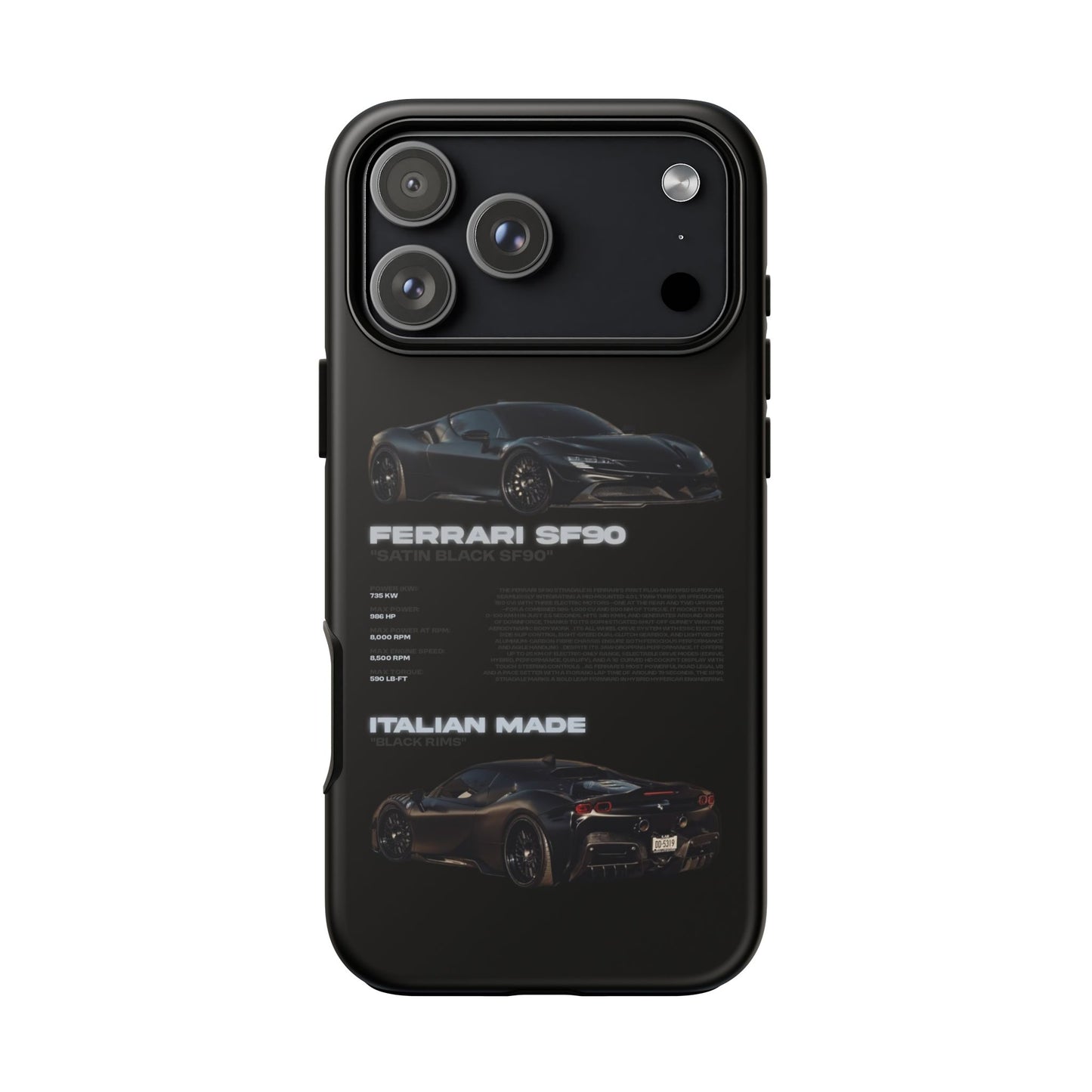"Satin Black SF90" Sturdy Case