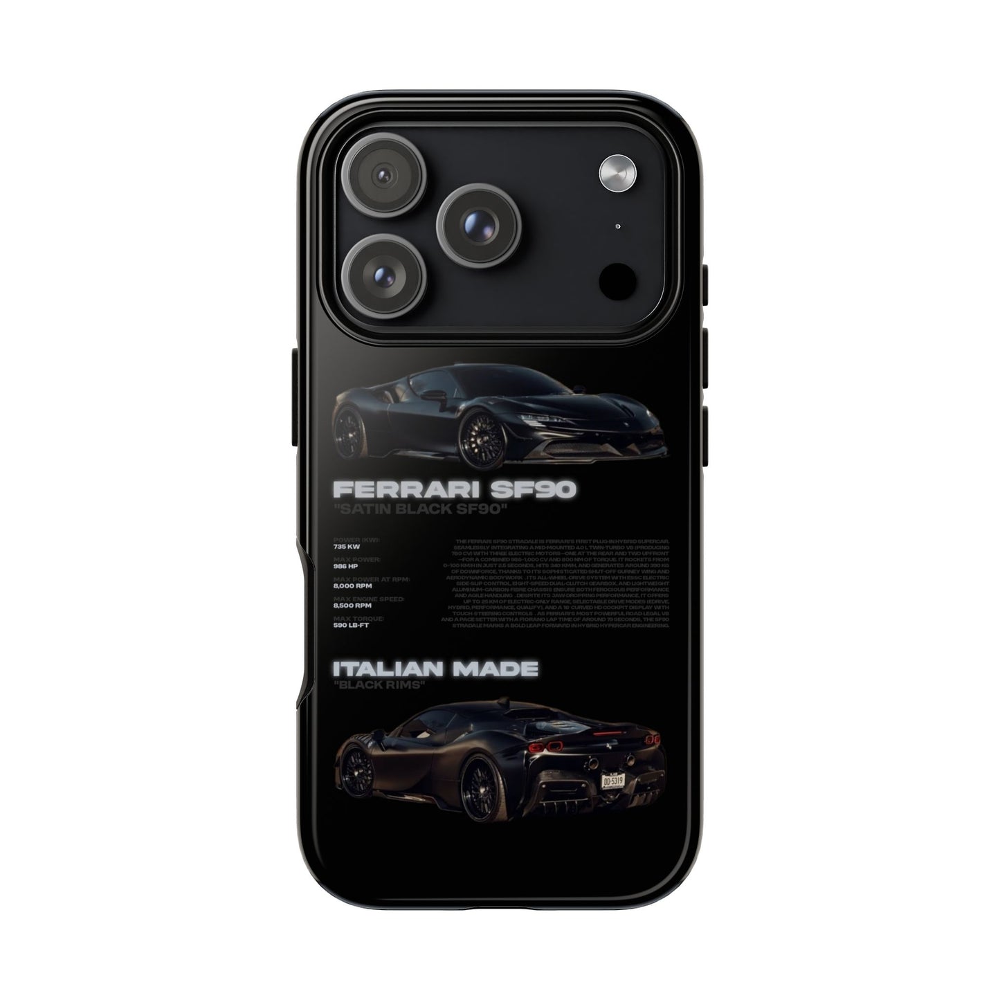 "Satin Black SF90" Sturdy Case