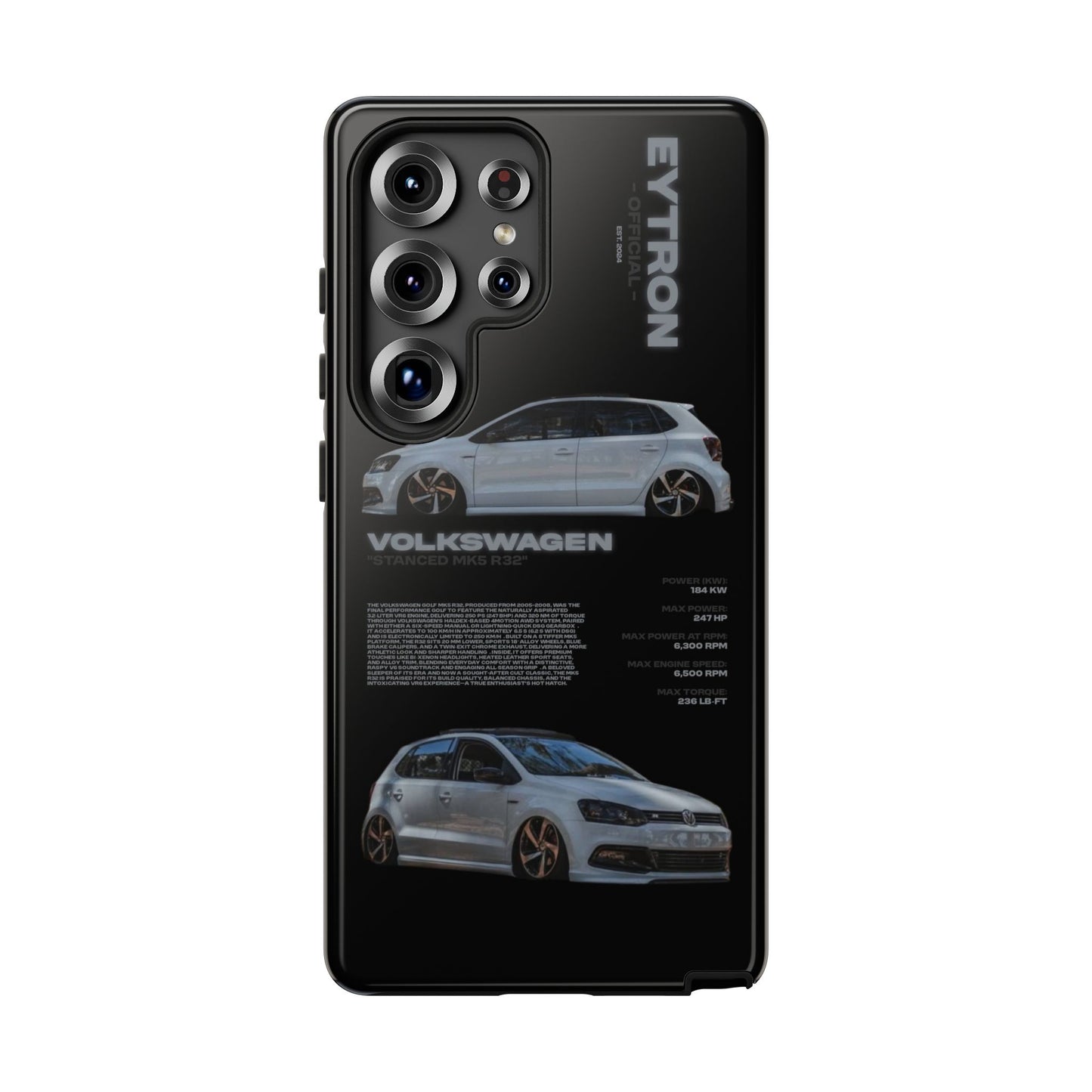 "Stanced MK5 R32" Sturdy Case