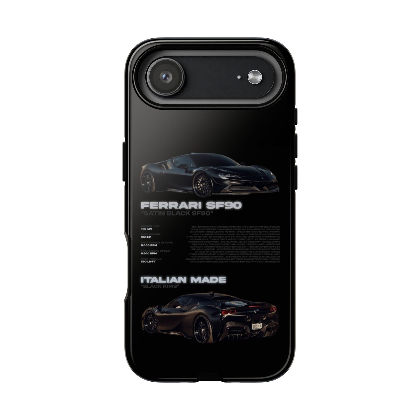 "Satin Black SF90" Sturdy Case