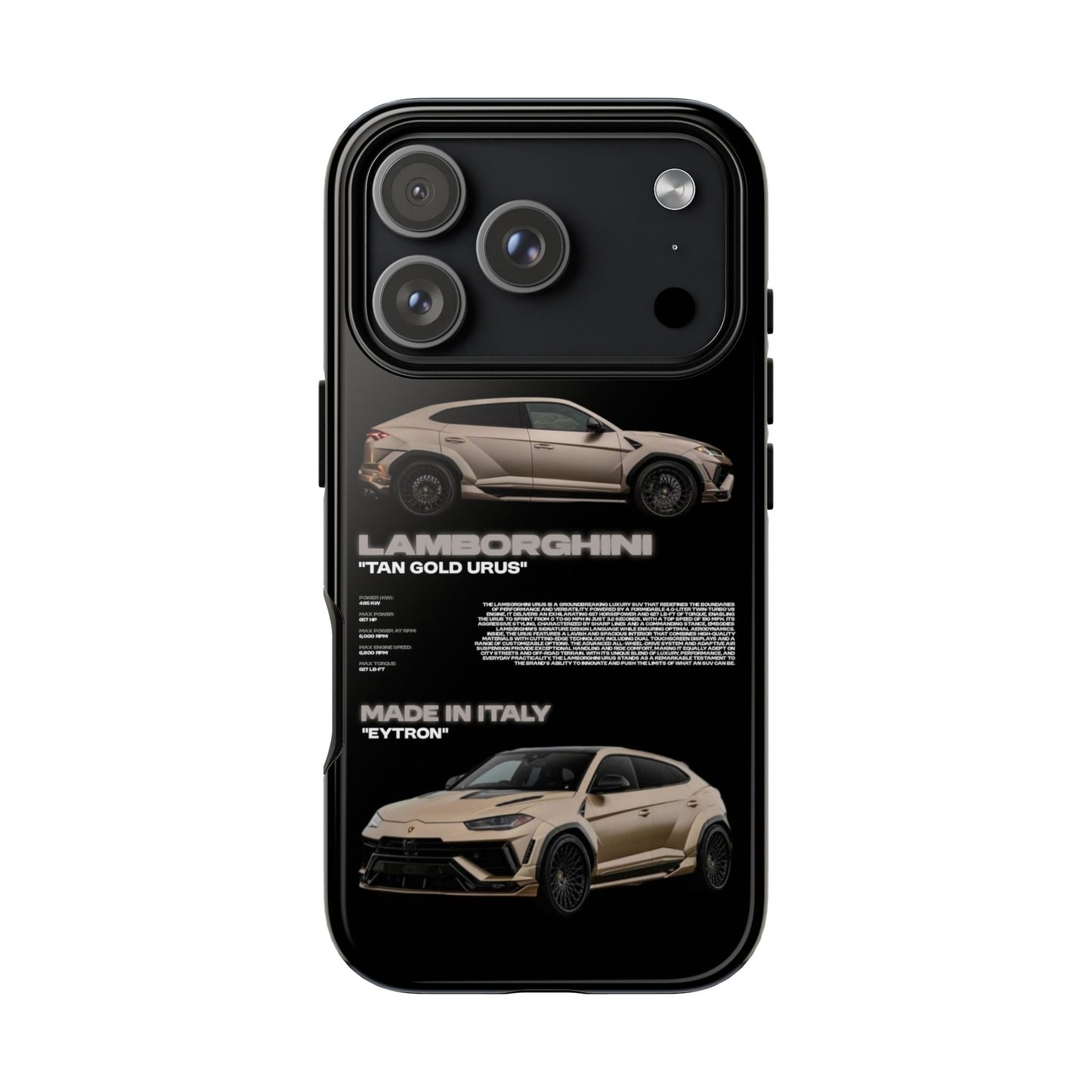 "Tan Gold Urus" Sturdy Case