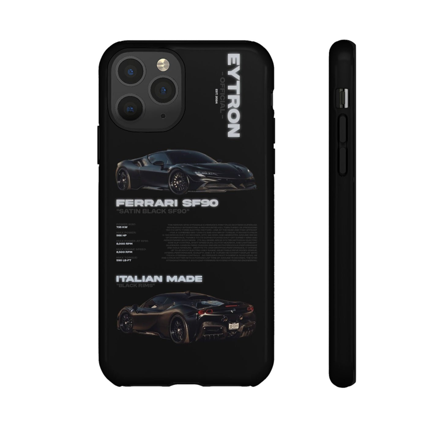 "Satin Black SF90" Sturdy Case