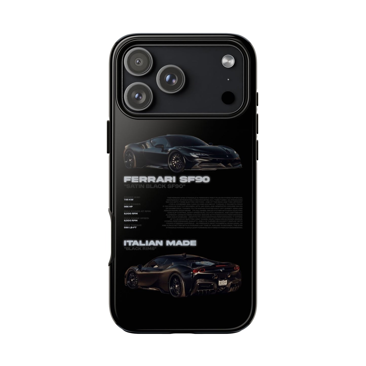 "Satin Black SF90" Sturdy Case