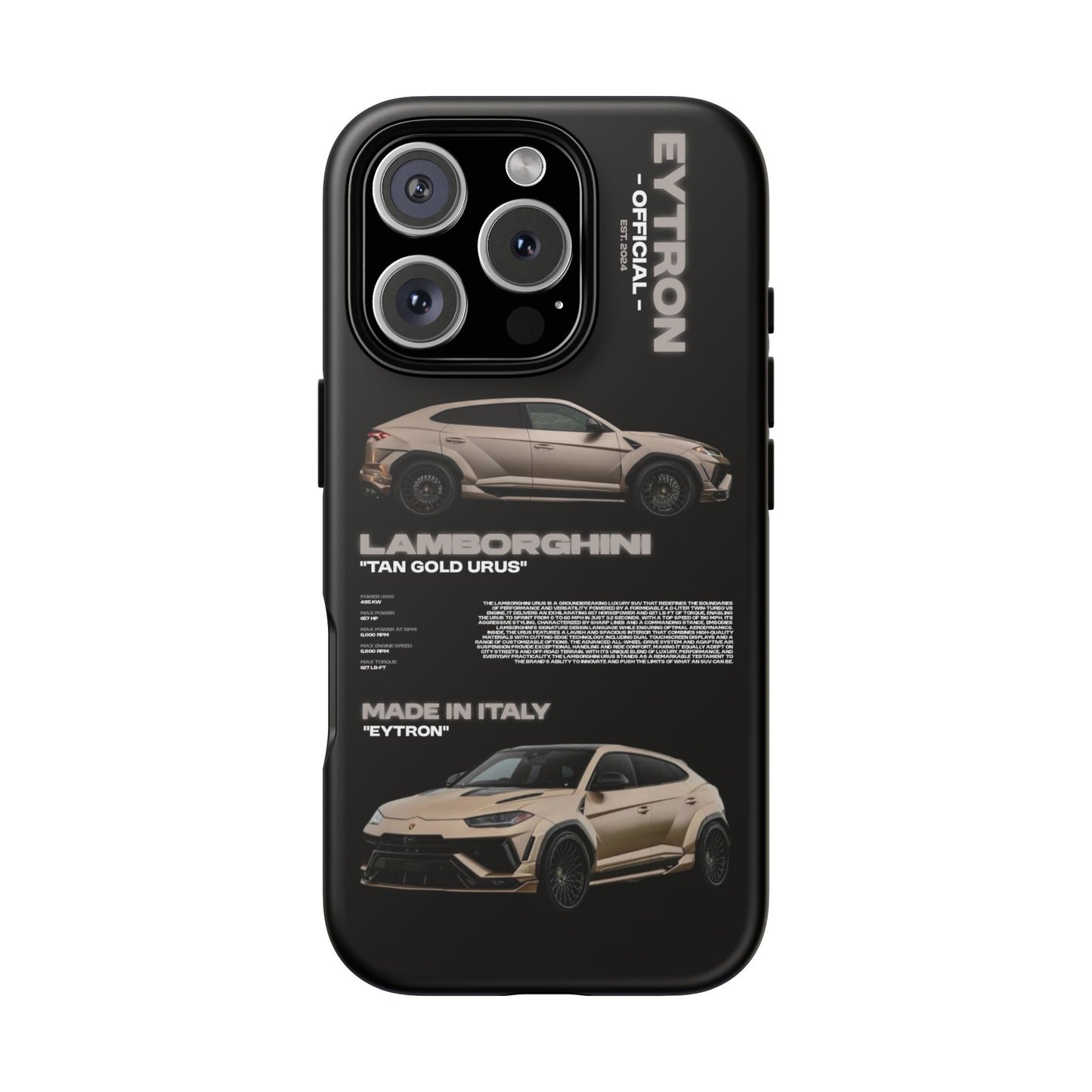 "Tan Gold Urus" Sturdy Case