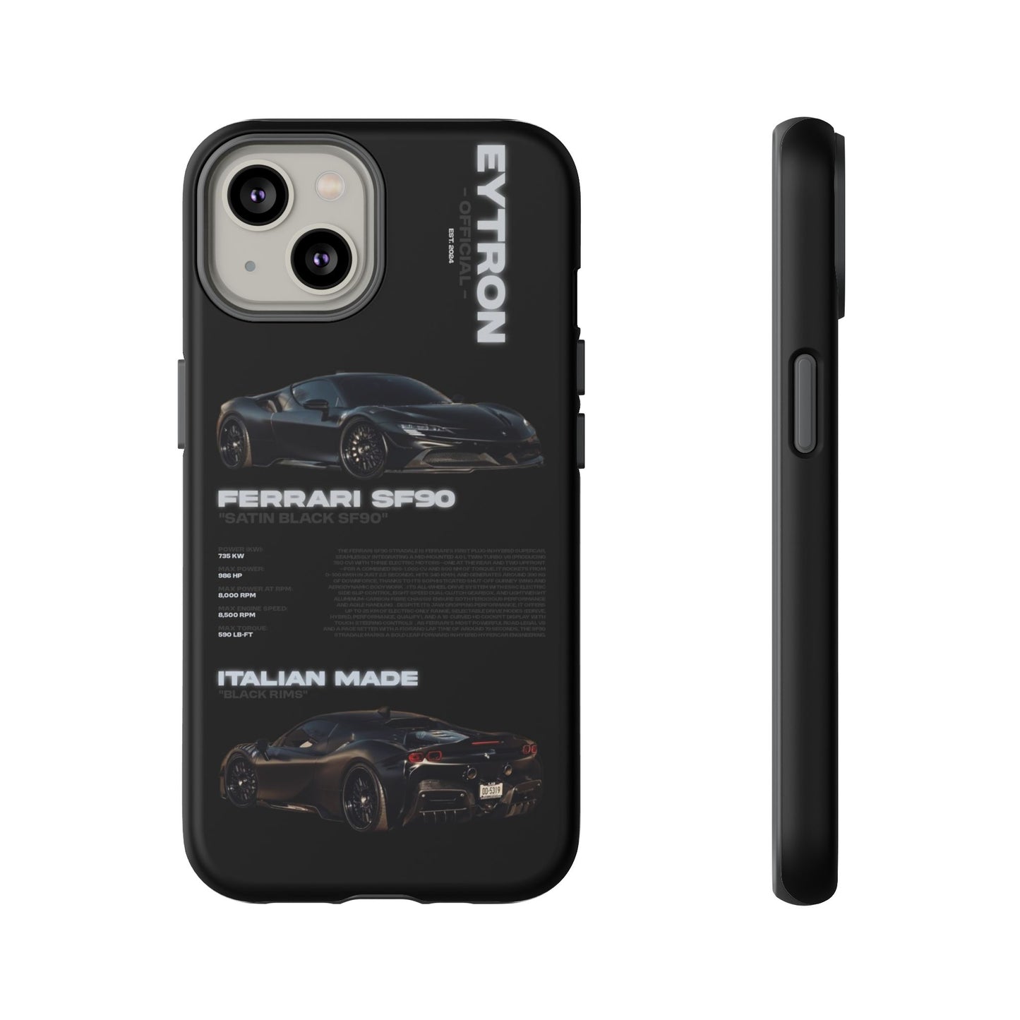 "Satin Black SF90" Sturdy Case