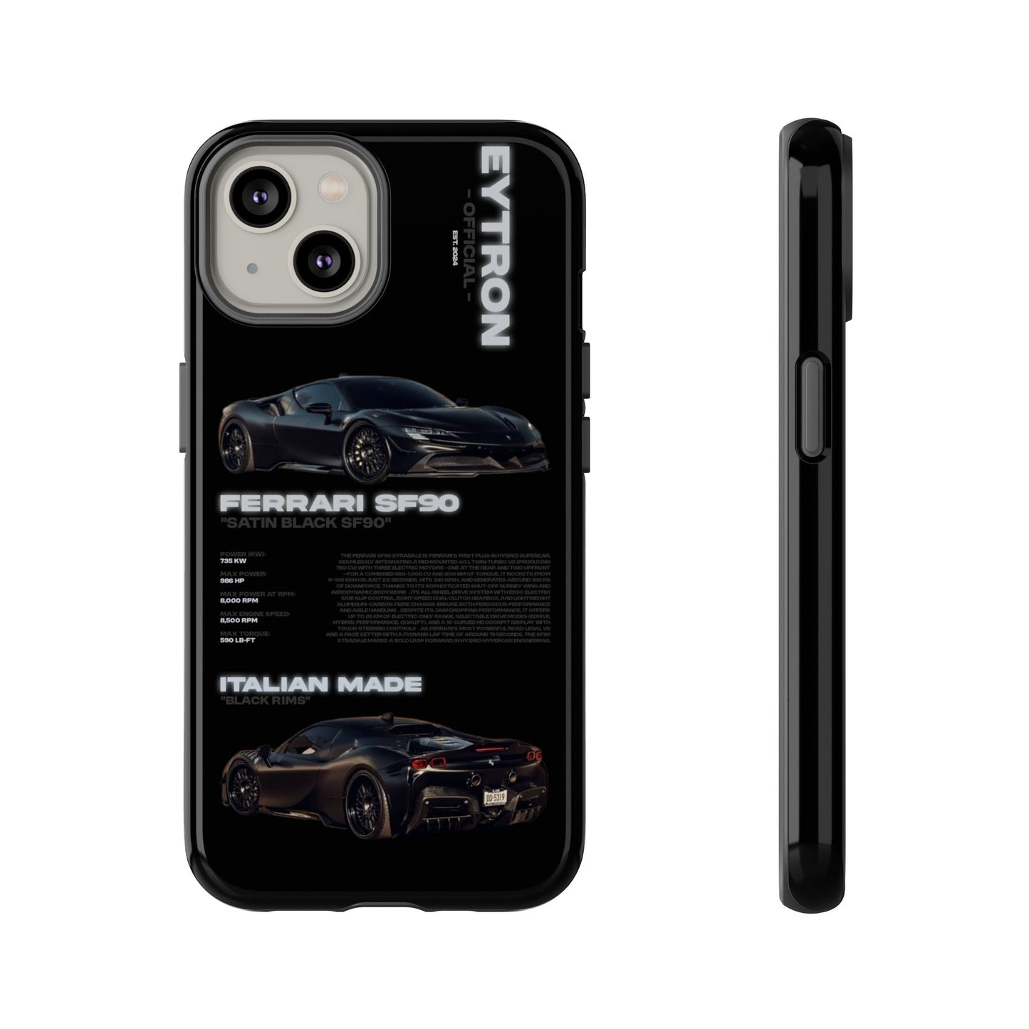 "Satin Black SF90" Sturdy Case