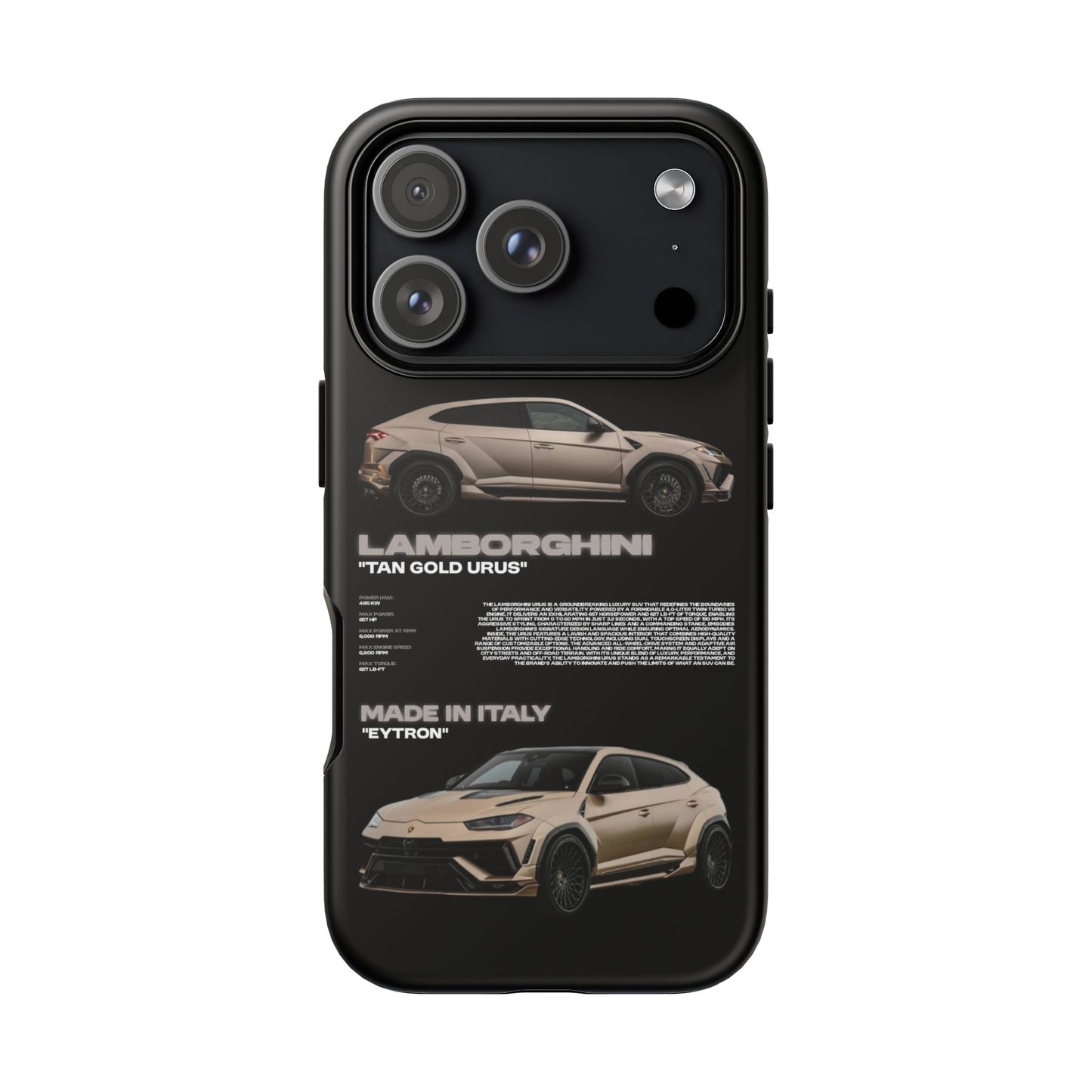"Tan Gold Urus" Sturdy Case