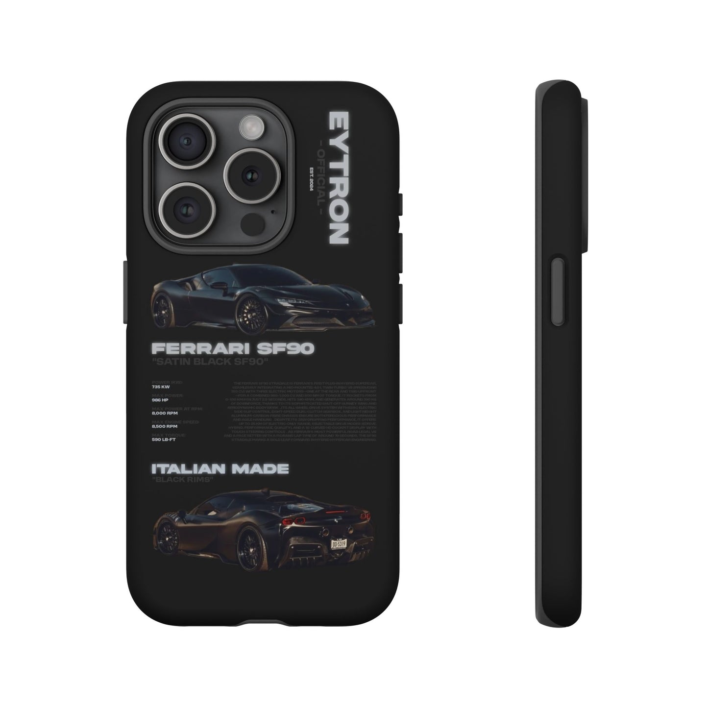 "Satin Black SF90" Sturdy Case