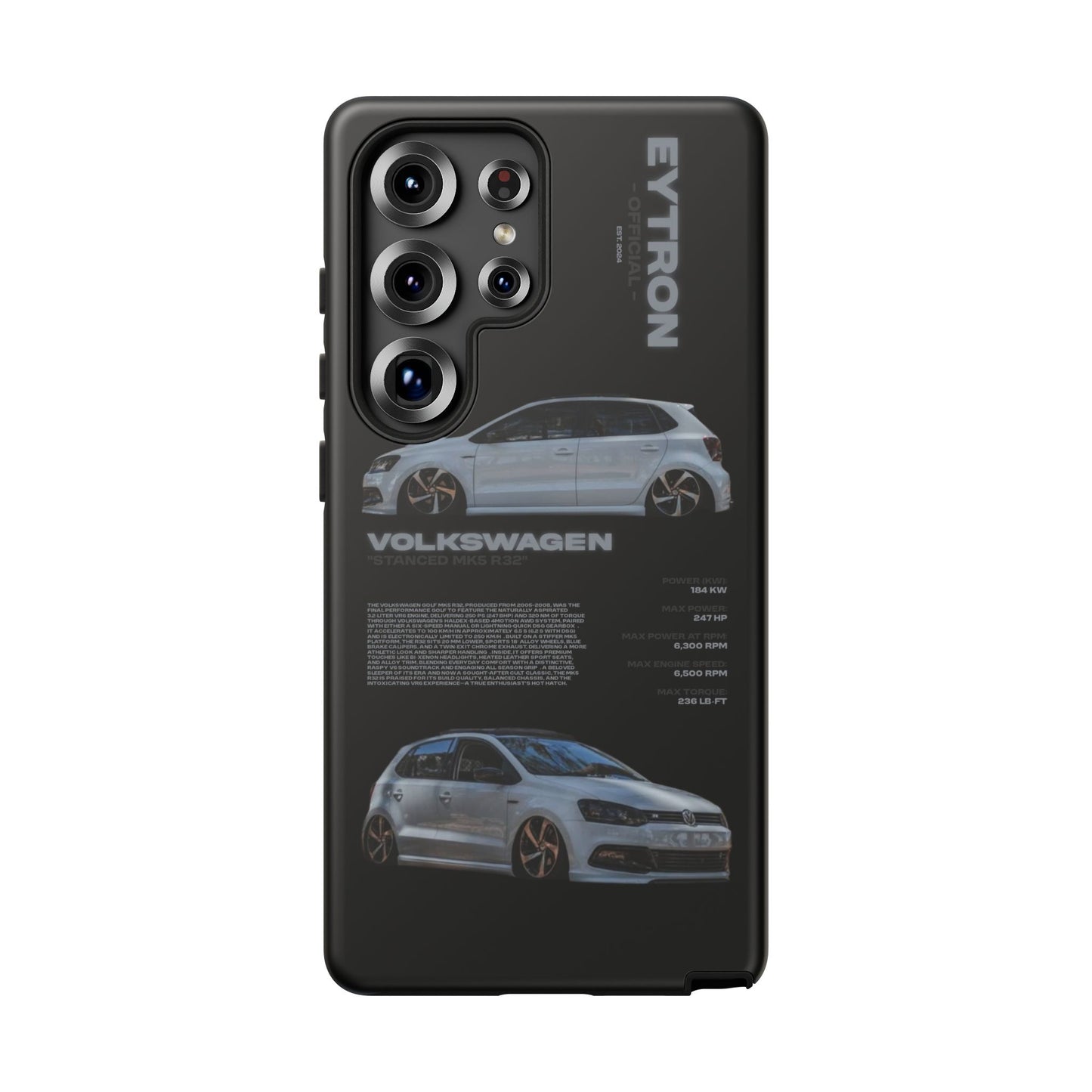 "Stanced MK5 R32" Sturdy Case