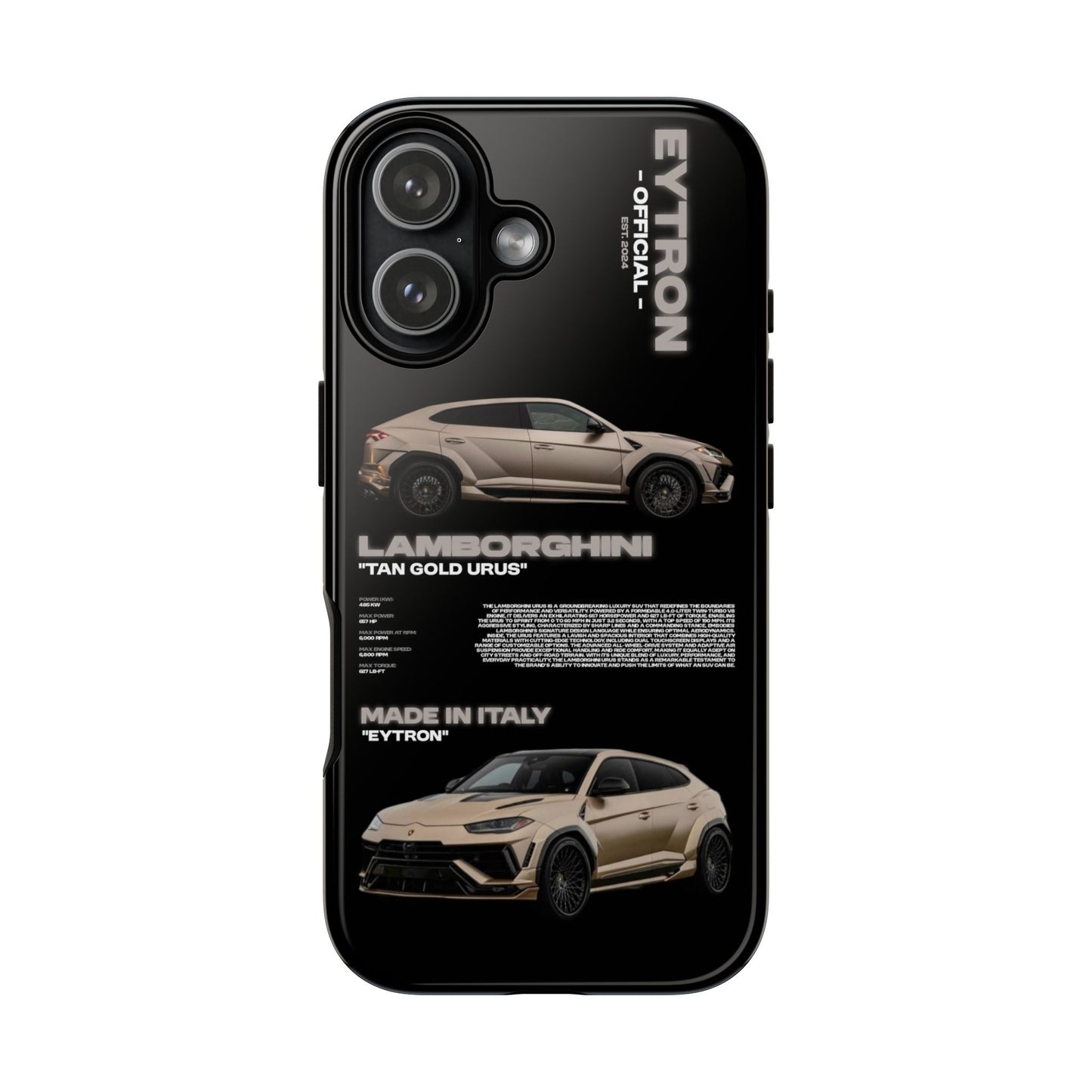 "Tan Gold Urus" Sturdy Case