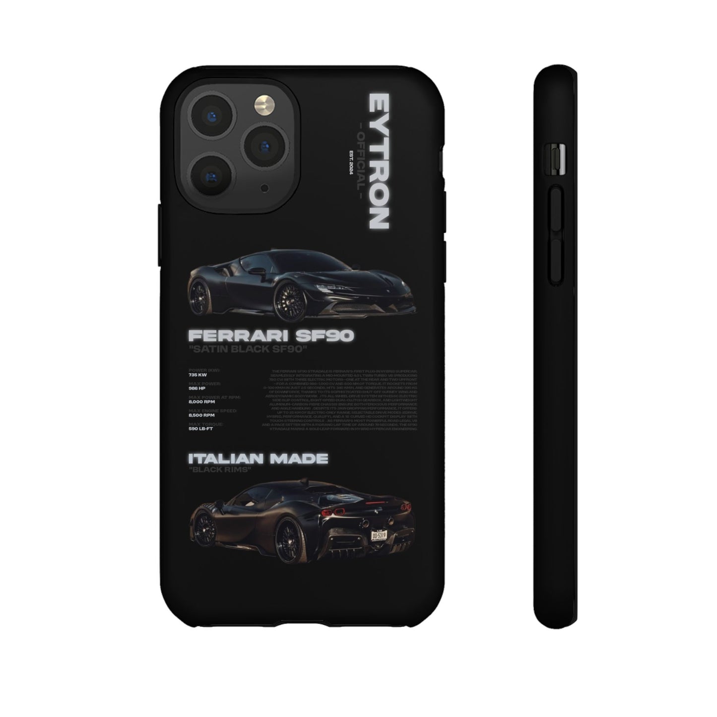 "Satin Black SF90" Sturdy Case