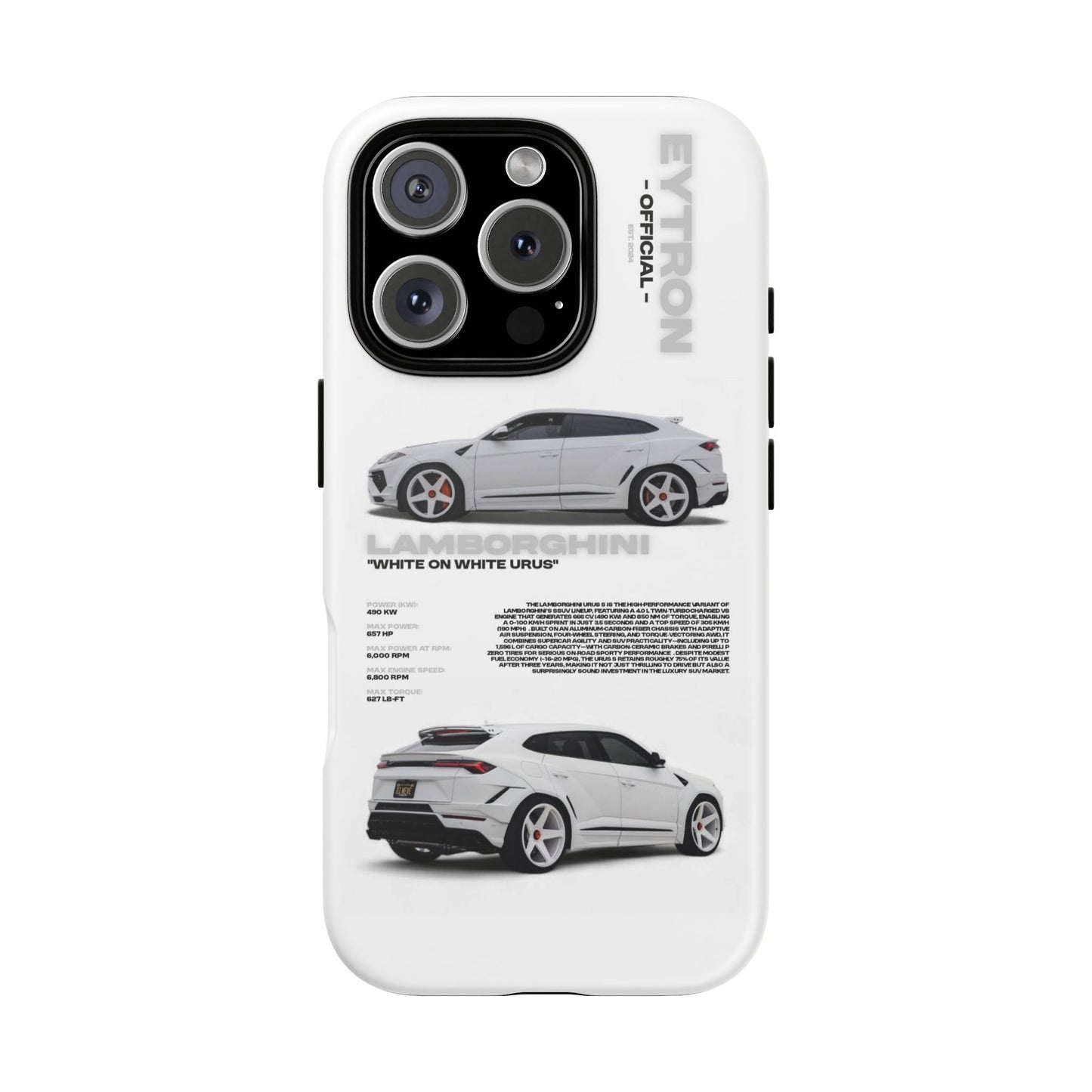 "White On White Urus" Sturdy Case
