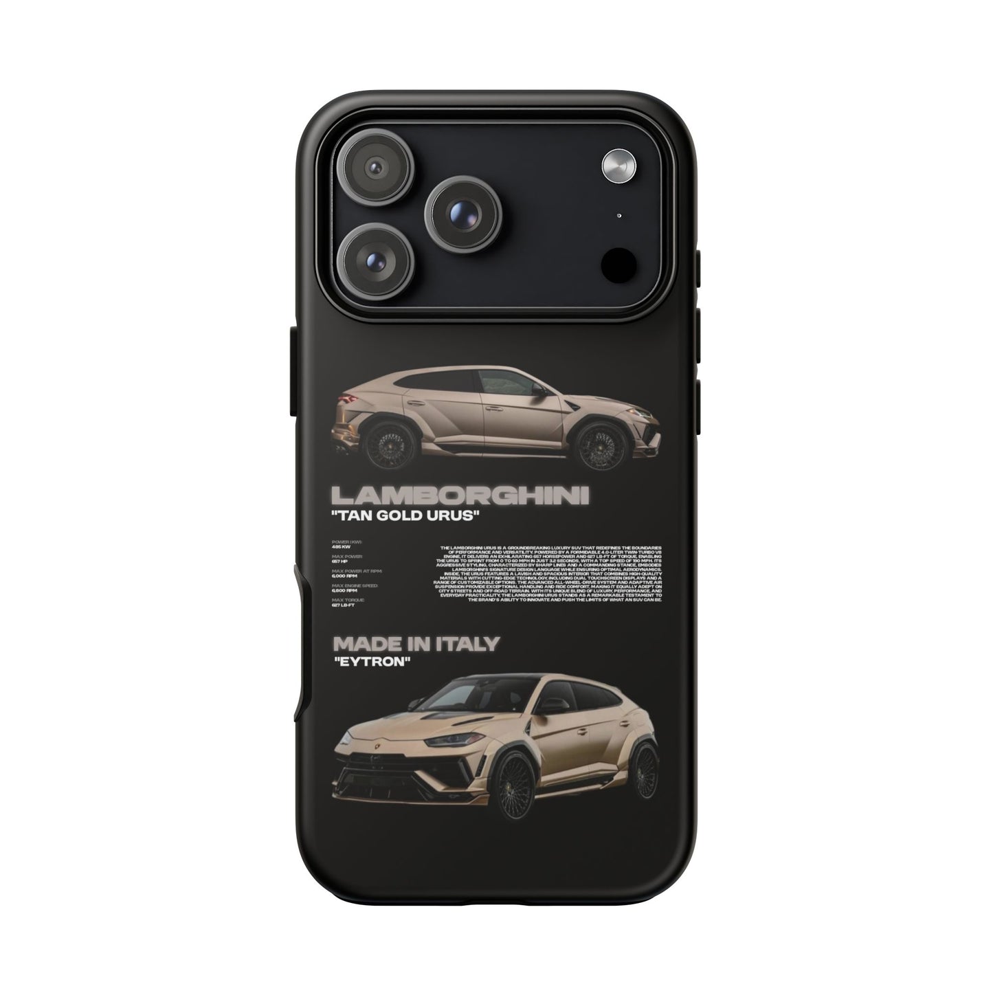 "Tan Gold Urus" Sturdy Case