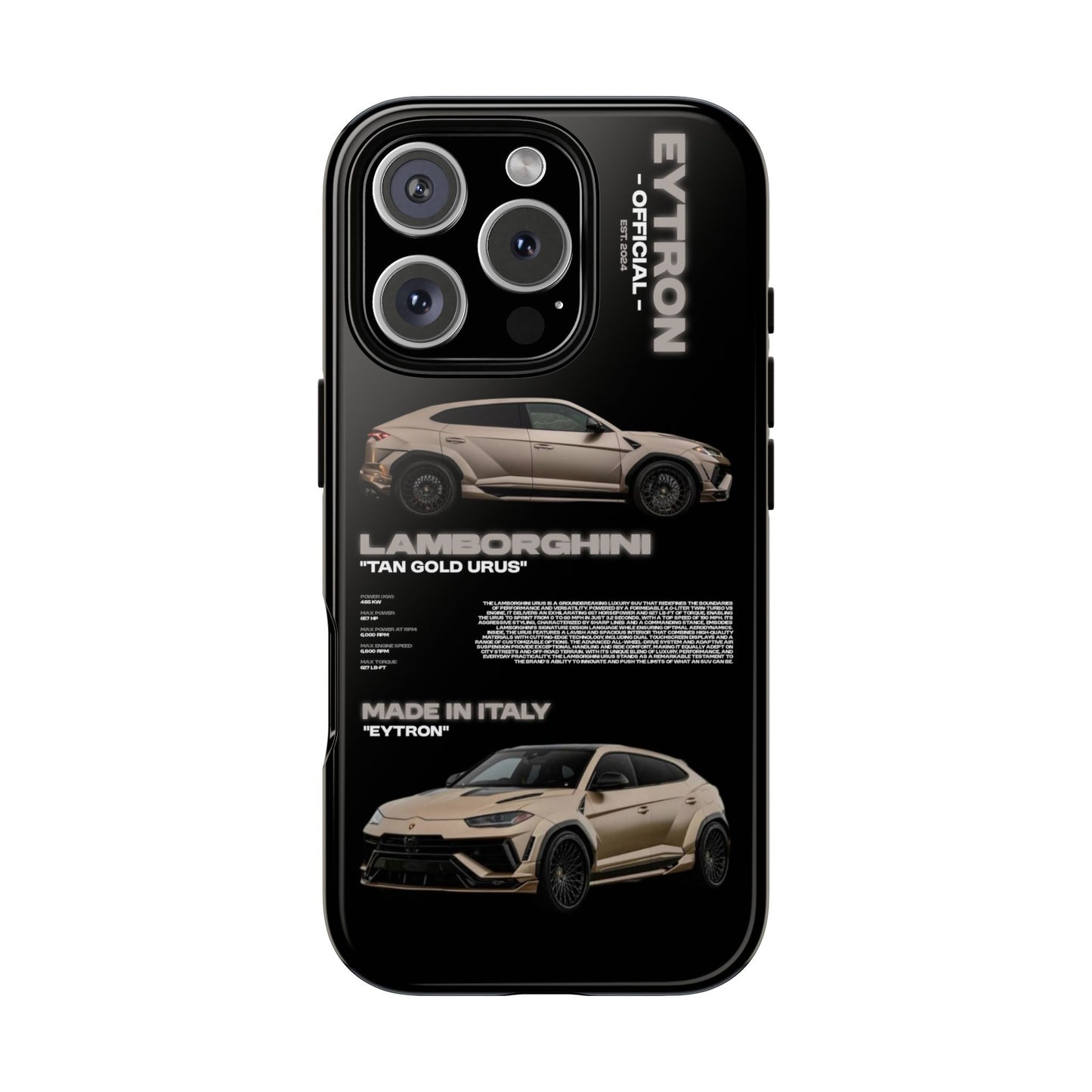 "Tan Gold Urus" Sturdy Case